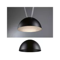 ULine - Paulmann 300mm 12W Black LED Bowl Pendant Light - système d'accrochage et décoration - détail 3