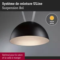 ULine - Paulmann 300mm 12W Schwarze LED -Schalen-Pendelleuchte - système d'accrochage et décoration - détail 5
