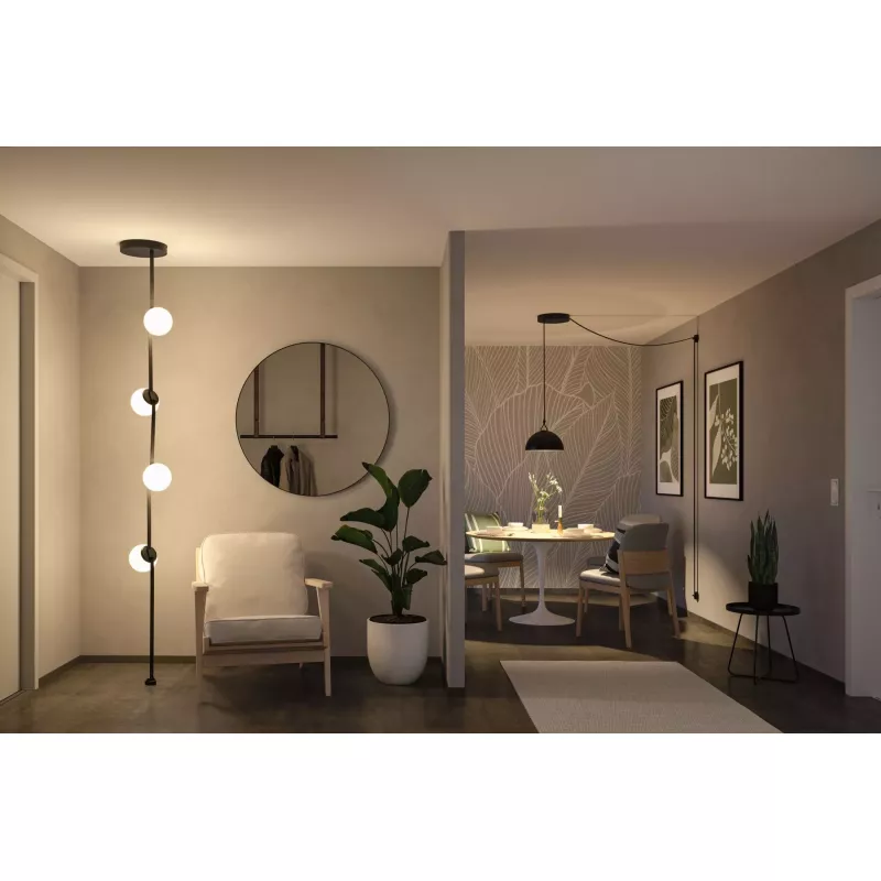 ULine - Paulmann 300mm 12W Schwarze LED -Schalen-Pendelleuchte