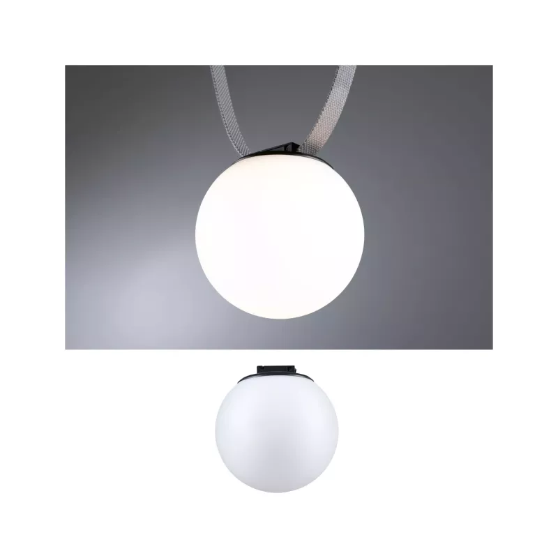 ULine - Lámpara colgante LED esférica 795lm 8W 150mm 3000K Negra - Paulmann