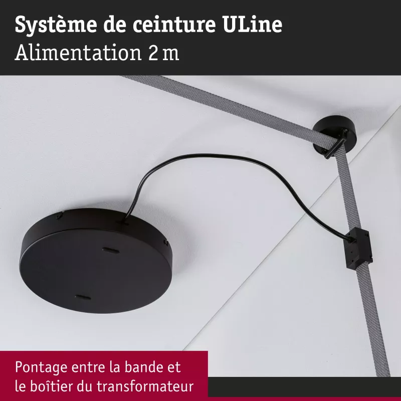 ULine - Accesorios para fuentes de alimentación 47x26mm Negro - Paulmann
