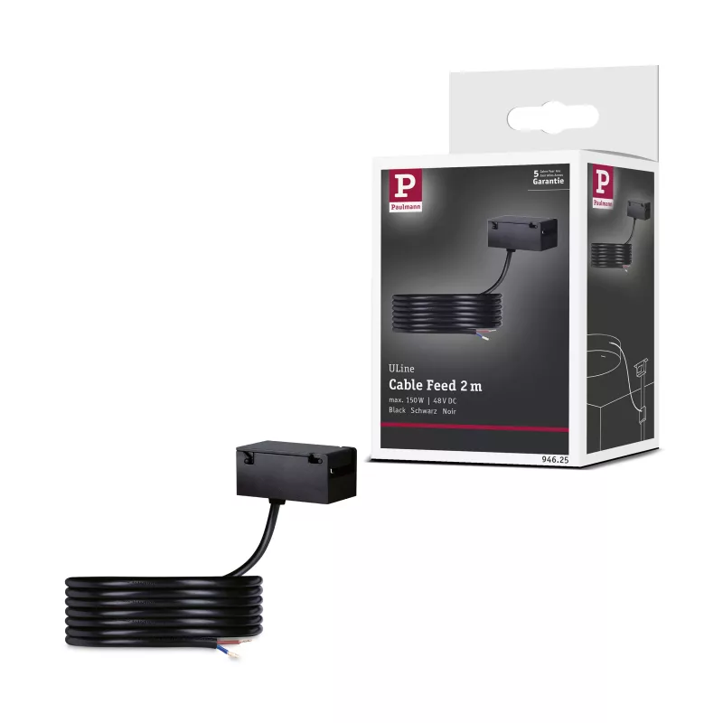 ULine - Accesorios para fuentes de alimentación 47x26mm Negro - Paulmann