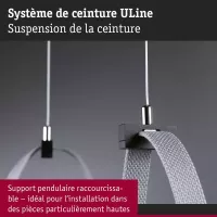 ULine - Accessoires Sangle de suspension 45x21mm Noir - Paulmann - système d'accrochage et décoration - détail 4