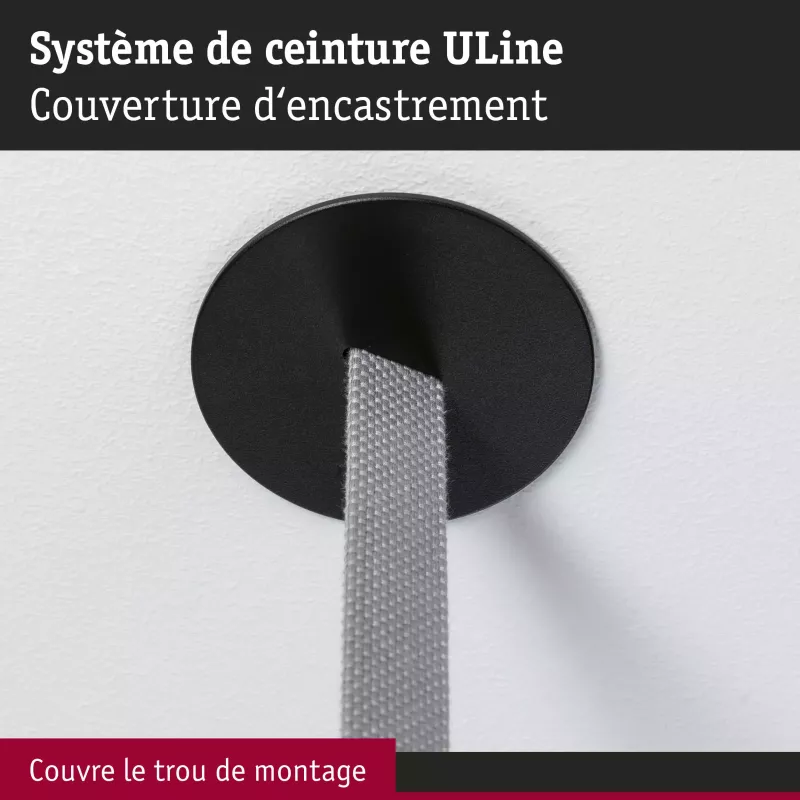 ULine - Accessoires Couverture encastrée Noir - Paulmann PAULMANN 5 - Cimaise Tableau 