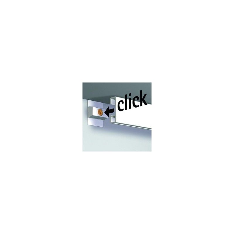 Click rail picture rail + fixing clips + screws & dowels - artiteq picture rails ARTI TEQ 7 - Cimaise Tableau 
