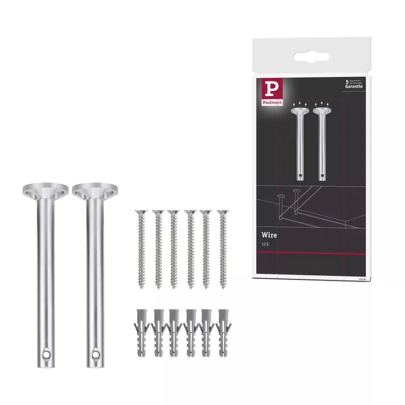 Cable system mounting kit, angle bracket/suspension, chrome - Paulmann