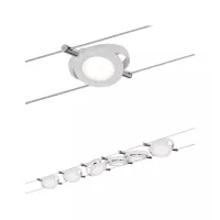 Kit básico de sistema de cable LED RoundMac 6x200lm 6x4,3W 2700K 230/12V Blanco esmerilado - Paulmann - système d'accrochage et décoration - détail 3