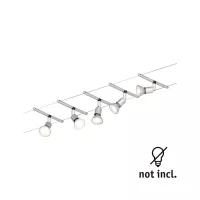 Spice SaltLED Kabelsystem Basisset GU5.3 max. 5x10W dimmbar 230/12V Mattchrom - Paulmann - système d'accrochage et décoration - détail 1