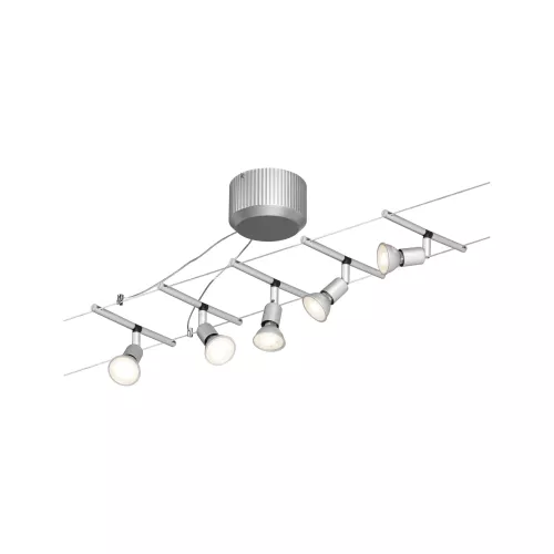 Spice SaltLED Kabelsystem Basisset GU5.3 max. 5x10W dimmbar 230/12V Mattchrom - Paulmann PAULMANN 2 - Cimaise Tableau 