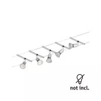 Système sur câbles Spice SaltLED Kit de base GU5,3 max. 5x10W gradable 230/12V Chrome mat - Paulmann - système d'accrochage et décoration - détail 4