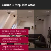 CorDuo 3-Step-Dim Cable System, 3-Level Dimmer, White - Paulmann - système d'accrochage et décoration - détail 5