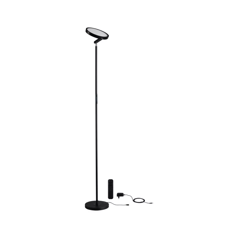 Lámpara de pie LED blanca regulable Caneta, 1750 mm, 1300 lm, 20 W, color negro - Paulmann