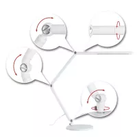 Lámpara de escritorio LED con regulador de intensidad de 3 niveles, interruptor FlexBar blanco, 700 lm, 9,5 W - Paulmann - système d'accrochage et décoration - détail 6