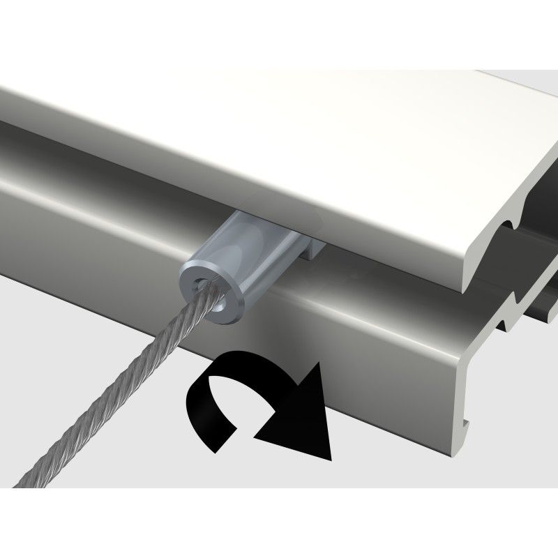 Hilos de Perlon Twister - 2 mm (INSERCIÓN DESDE ABAJO) - rieles para colgar cuadros artiteq ARTI TEQ 4 - Cimaise Tableau 