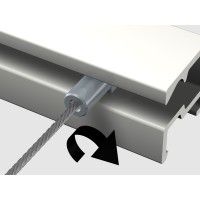 Perlon Twister-Drähte - 2 mm (EINFÜHRUNG VON UNTEN) - Bilderaufhängungsschienen artiteq ARTI TEQ 4 - Cimaise Tableau 