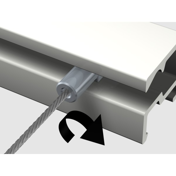 Twister steel wires - 2 mm (INSERT FROM BELOW) - hanging picture rails artiteq ARTI TEQ 4 - Cimaise Tableau 