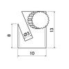 Artiteq 5 kg Round Hook with Brass Screw for Picture Rail ARTI TEQ 4 - Cimaise Tableau 