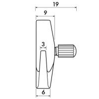 Gancio pesante 7 kg con vite in ottone - sospensione per cornici d'arte Artiteq 4 - Cimasa per quadri