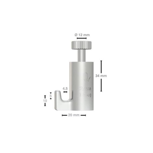 Self-locking hook 15 kg - hanging picture rails artiteq ARTI TEQ 3 - Cimaise Tableau 