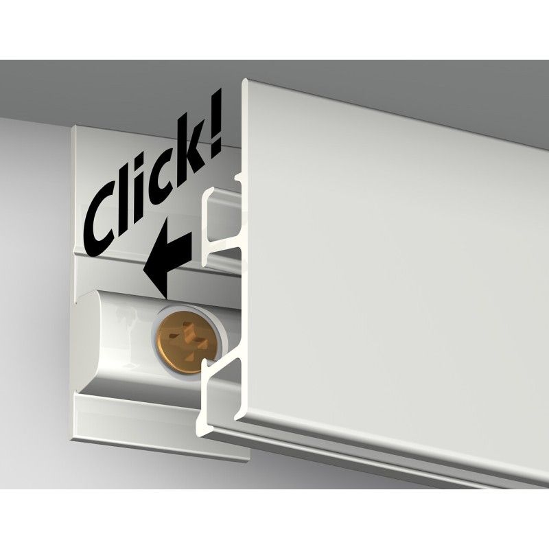 Cimaise click rail pro 50 kg + Clips - hanging picture rail artiteq ARTI TEQ 7 - Cimaise Tableau 