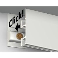 Cimaise click rail pro 50 kg + Clips - accrochage cimaise tableau artiteq ARTI TEQ 7 - Cimaise Tableau