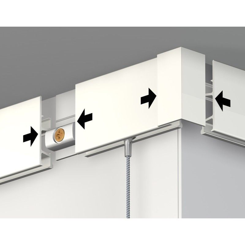 Click Rail Pro 50 kg + Clips – artiteq Bilderschiene zum Aufhängen ARTI TEQ 9 - Cimaise Tableau 