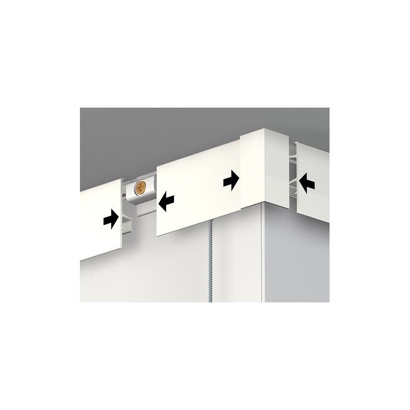 Click rail pro 50 kg + Clips - artiteq para colgar cuadros ARTI TEQ 10 - Cimaise Tableau 