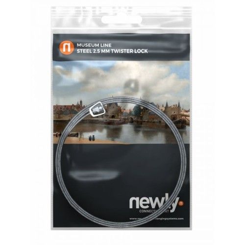 Cable Acier Twister Lock 2.5 mm - accrochage cimaise tableau newly Newly 1 - Cimaise Tableau