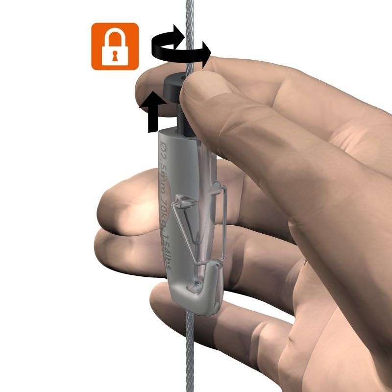 Gancio autobloccante con sicurezza 70 Kg - Appenderia per quadri di nuova generazione 6 - Cornice per quadri