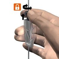 Gancio autobloccante con sicurezza 70 kg - per appendere quadri alla cornice appena installata. Newly 7 - Cimaise Tableau 