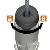 Gancio autobloccante con sicurezza 70 kg - per appendere quadri alla cornice appena installata. Newly 8 - Cimaise Tableau 