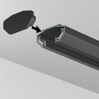 VISUALIZZARE IT LED RAIL EMBOUT NOIR 2 PCS ARTI TEQ 2 - Cimaise Tableau