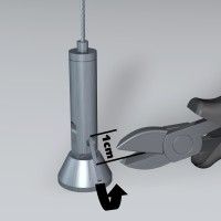 KIT CAVO ACCIAIO 2 MM 400 CM FISSO E-CLIP ARTI TEQ 3 - Cimasa per Quadri