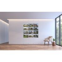 KIT CÂBLE EN ACIER 2 MM 400 CM FIXE E-CLIP ARTI TEQ 8 - Cimaise Tableau 