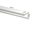 INFO RAIL + BLANC 200 CM (INCLUT MATÉRIEL DE FIXATION, EMBOUTS DE RAIL ET 4X MOUSE MAGNETS BLANC) ARTI TEQ 2 - Cimaise Tableau 