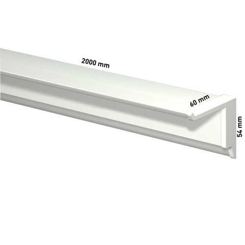 INFO RAIL + WHITE 200 CM (INCLUDES MOUNTING HARDWARE, RAIL ENDS AND 4X MOUSE MAGNETS WHITE) ARTI TEQ 2 - Cimaise Tableau
