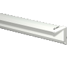 INFO RAIL + BLANC 200 CM (INCLUT MATÉRIEL DE FIXATION, EMBOUTS DE RAIL ET 4X MOUSE MAGNETS BLANC) ARTI TEQ 2 - Cimaise Tableau