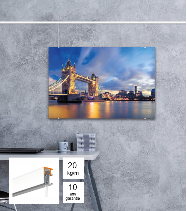 Mini Click Rail R10 picture rail - 20 kg/ m