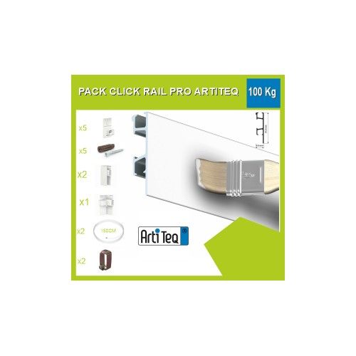 Kit cimaise click rail Pro 100 Kg