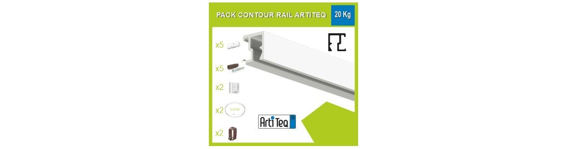 Kit binario per quadri Artiteq Contour Rail da 20 kg