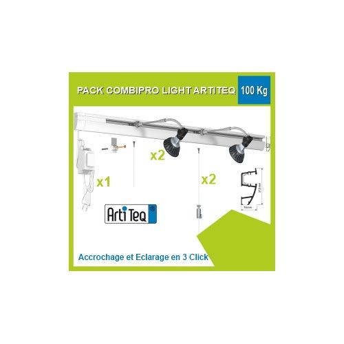 Combi Pro Light artiteq 100 kg Bilderschienen-Set