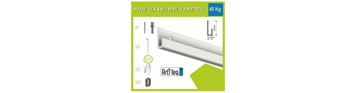 Classic rail chair rail kit Version Rod 2mm 40 Kg